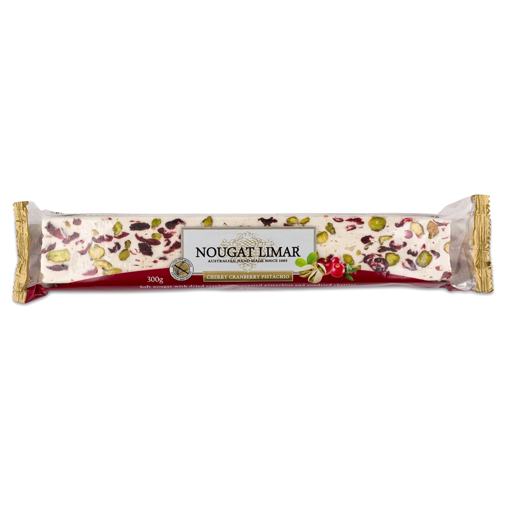 Cherry Cranberry Pistachio Nougat Limar 300g