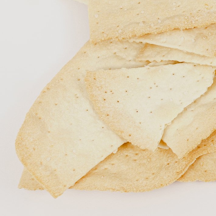 Bacco's Bakeries Sea Salt Flatbread Petals 2 Sea salt flatbread petal from Baccos Bakery