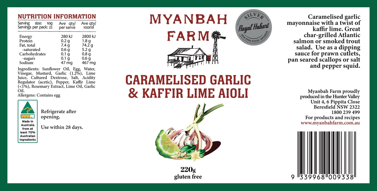 Caramelised Garlic & Kaffir Lime Aioli 2 Caramelised Garlic & Kaffir Lime Aioli