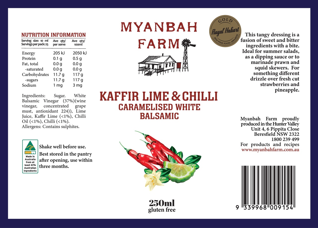 Kaffir Lime & Chilli Caramelised White Balsamic Vinegar 2 Kaffir Lime & Chilli Caramelised White Balsamic Vinegar