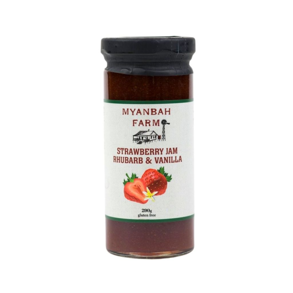 Strawberry, Rhubarb & Vanilla Bean Jam 290g