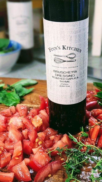 Bruschetta Dressing by Finn's Kitchen, made in the Hunter Valley Region of Australia