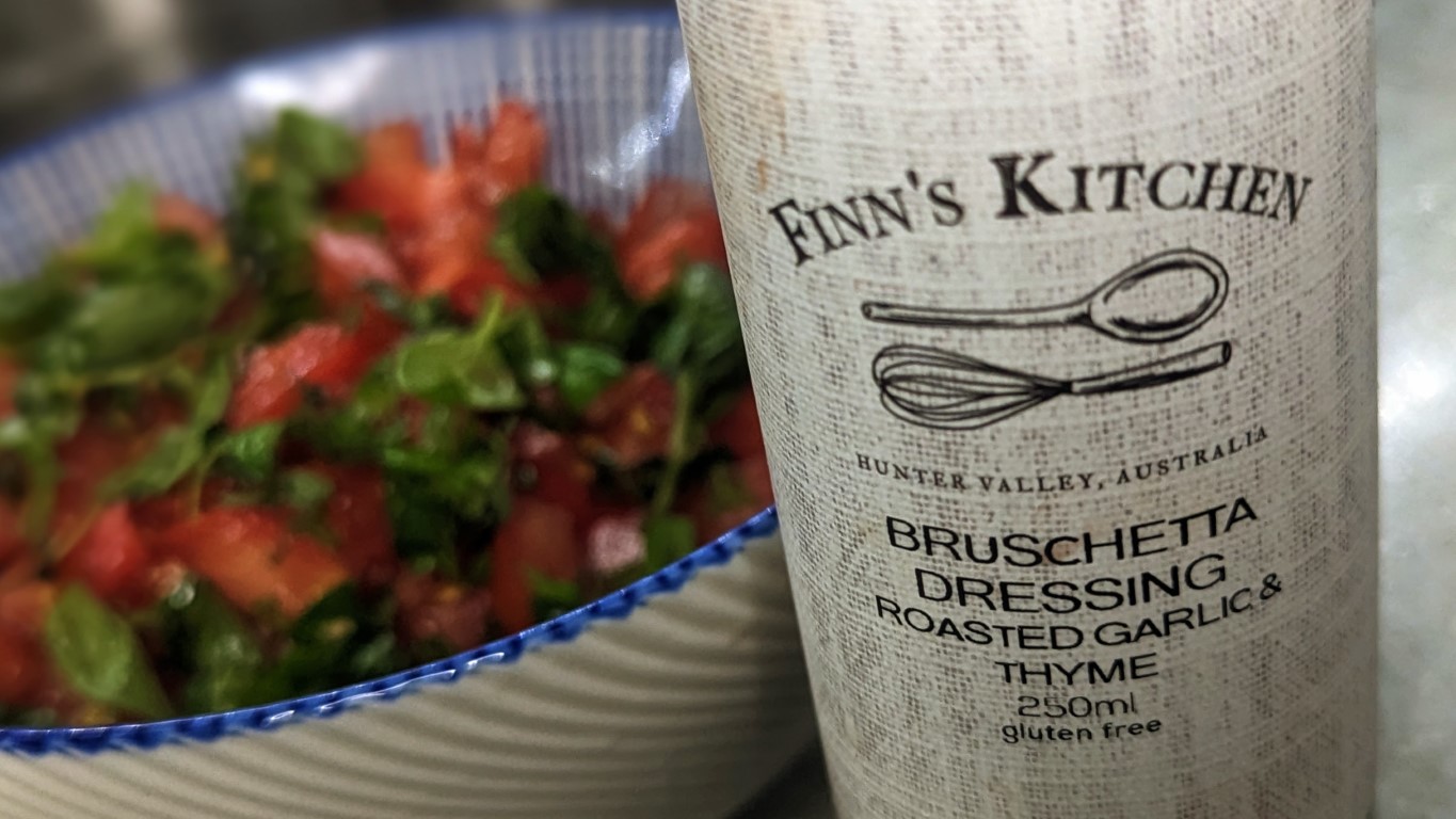 Bruschetta Dressing Closeup By Finn's Kitchen (Medium)