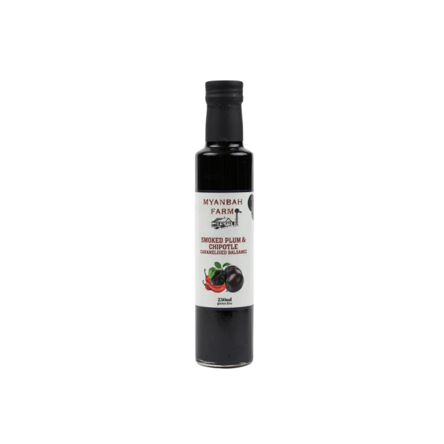 Caramelised Balsamic Vinegar with Smoked Plum and Chipotle Caramelised Garlic and Lime Aioli by Myanbah Farm made in the hunter valley, NSW Australia