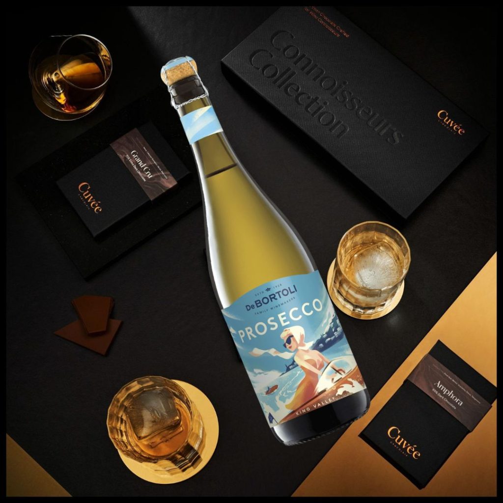 Connoisseur pack Cuvee Chocolate Wine Pairing with De Bortoli King Valley Prosecco 750ml