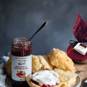 Raspberry & Watermelon Jam by Myanbah with Triple Chocolate Pudding by Pudding Lane - Styled