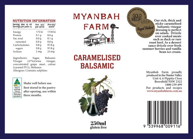 Balsamic Caramelised by Myanbah Farm Balsamic Caramelised by Myanbah Farm