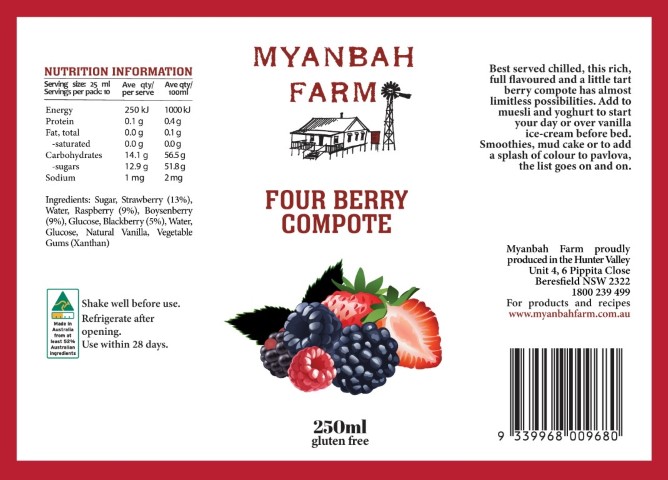 Dessert Sauce 4 Berry (Medium)