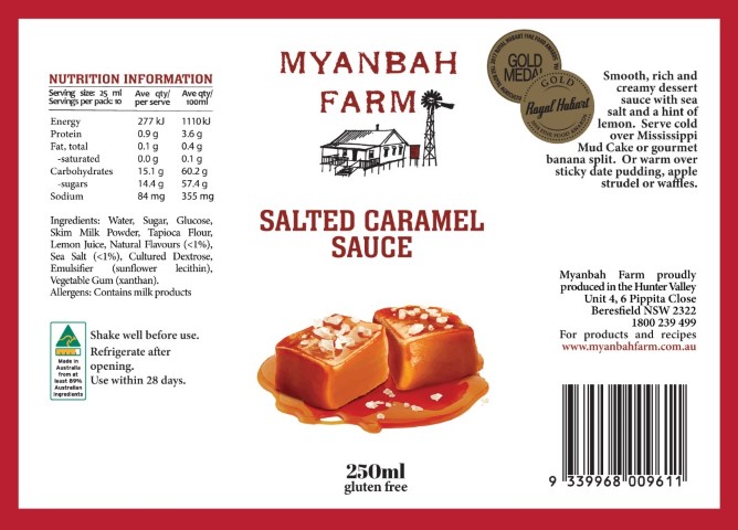 Dessert Sauce Salted Caramel by Myanbah Farm Dessert Sauce Salted Caramel by Myanbah Farm