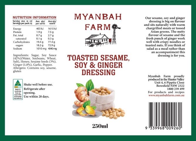 Dressing Sesame Soy by Myanbah Farm Dressing Sesame Soy by Myanbah Farm