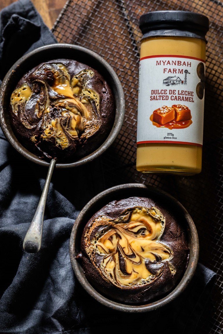 Dulce De Leche Salted Caramel - Styled 1 - Myanbah Farm Dulce De Leche Chocolate Brownies