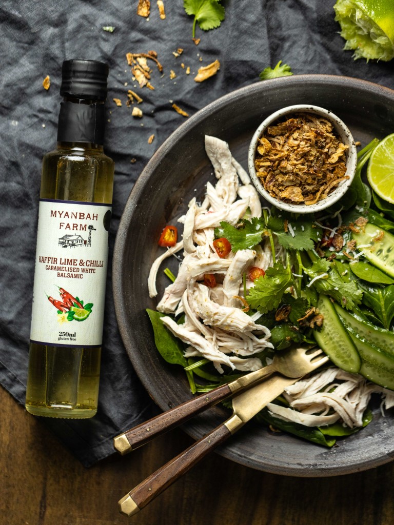 Kaffir Lime & Chilli Caramelised White Balsamic - Styled - Myanbah Poached Chicken Salad