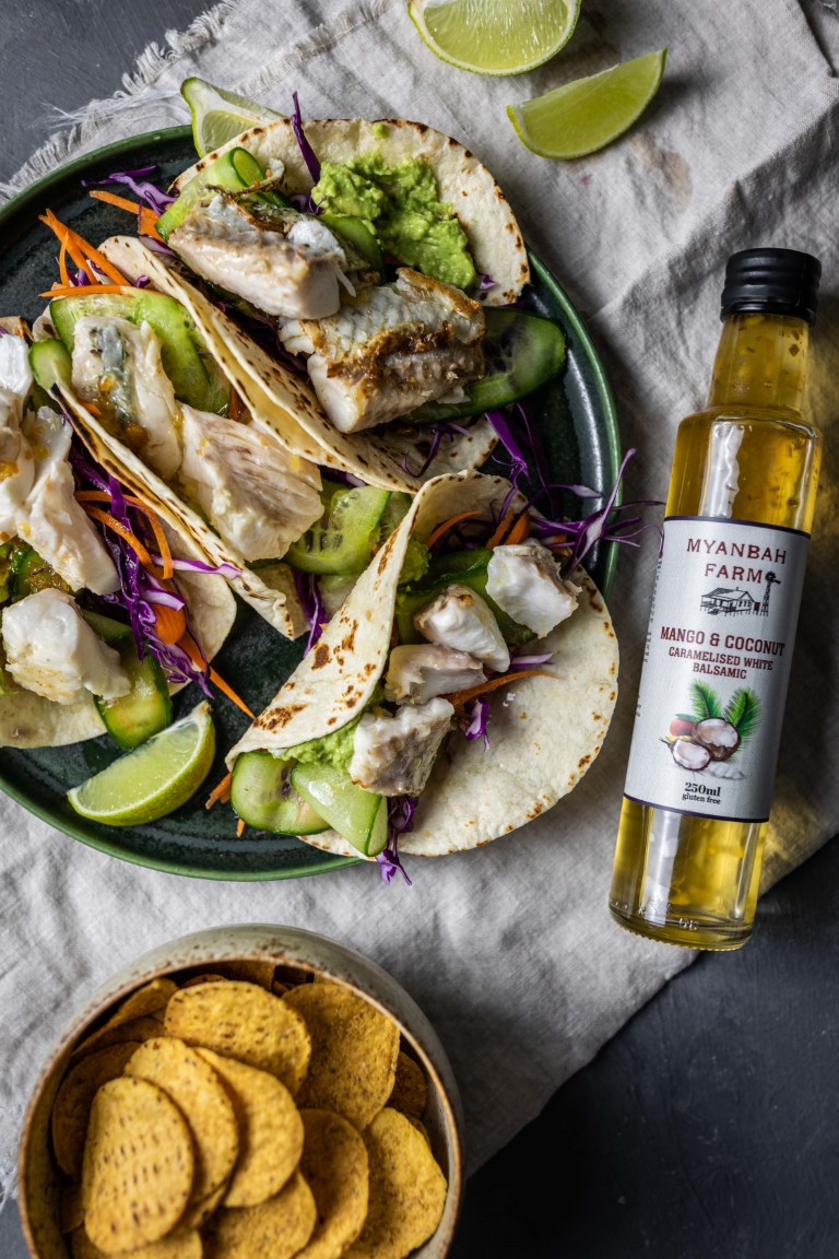 Mango & Coconut Caramelised White Balsamic - Styled 1 - Myanbah Fish Tacos