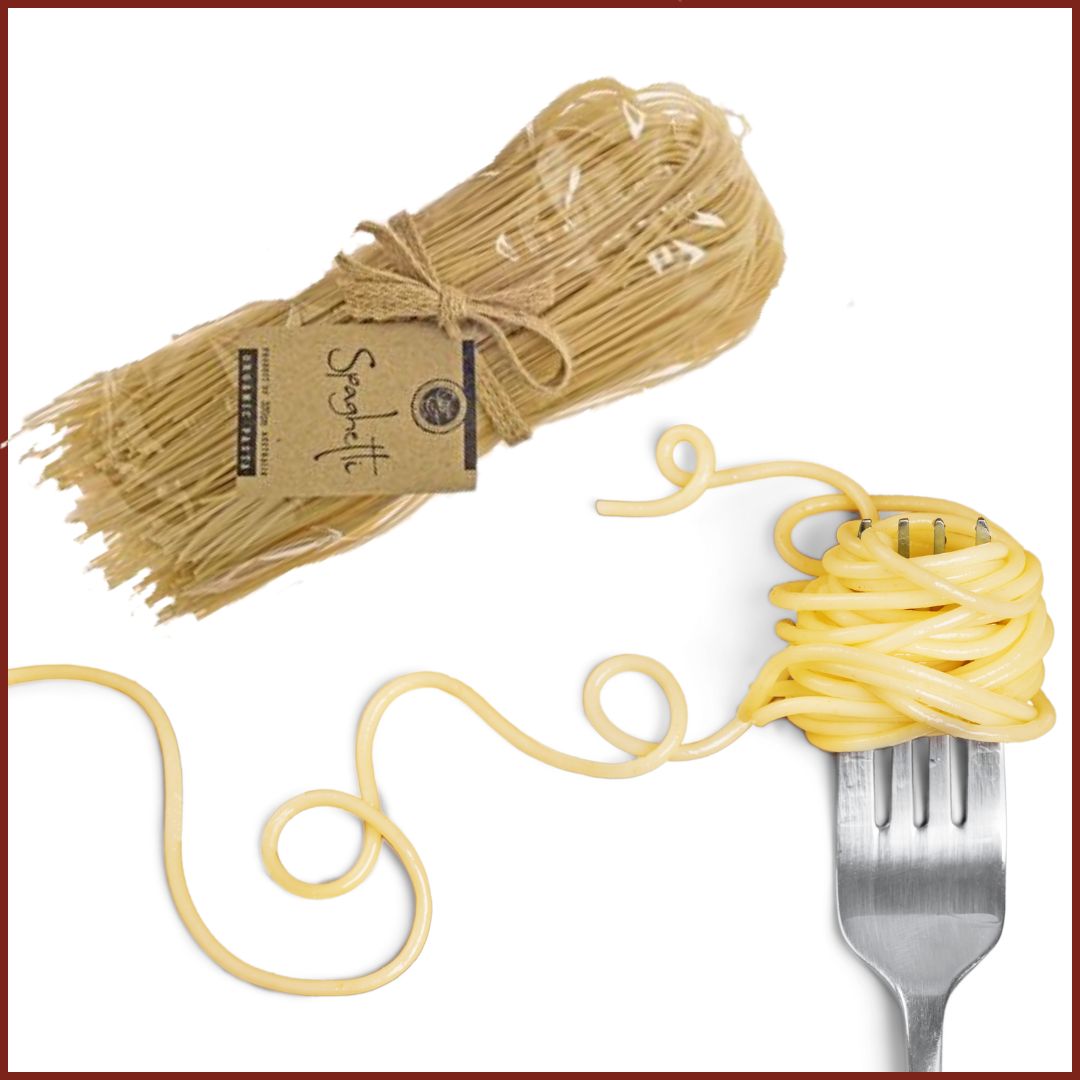 Organic Spaghetti Pasta Made The Traditional Way HV Market Product Hero Organic Spaghetti perfect paired with our pasta sauces...