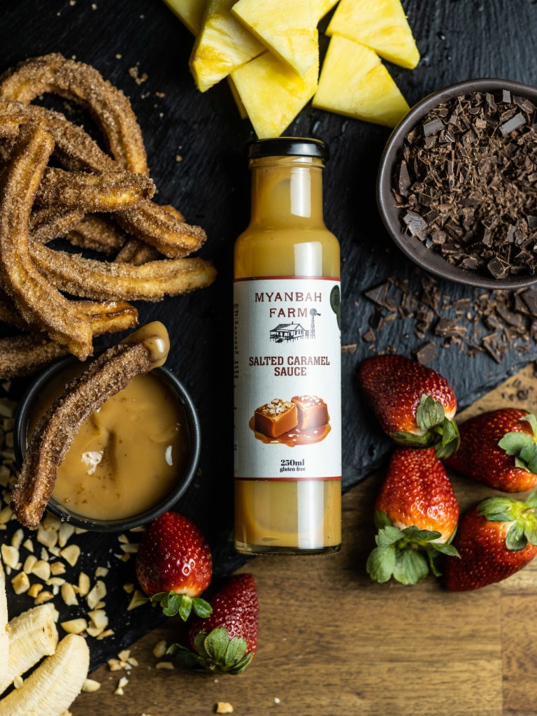 Salted Caramel Sauce - Styled - Myanbah Churros Platter