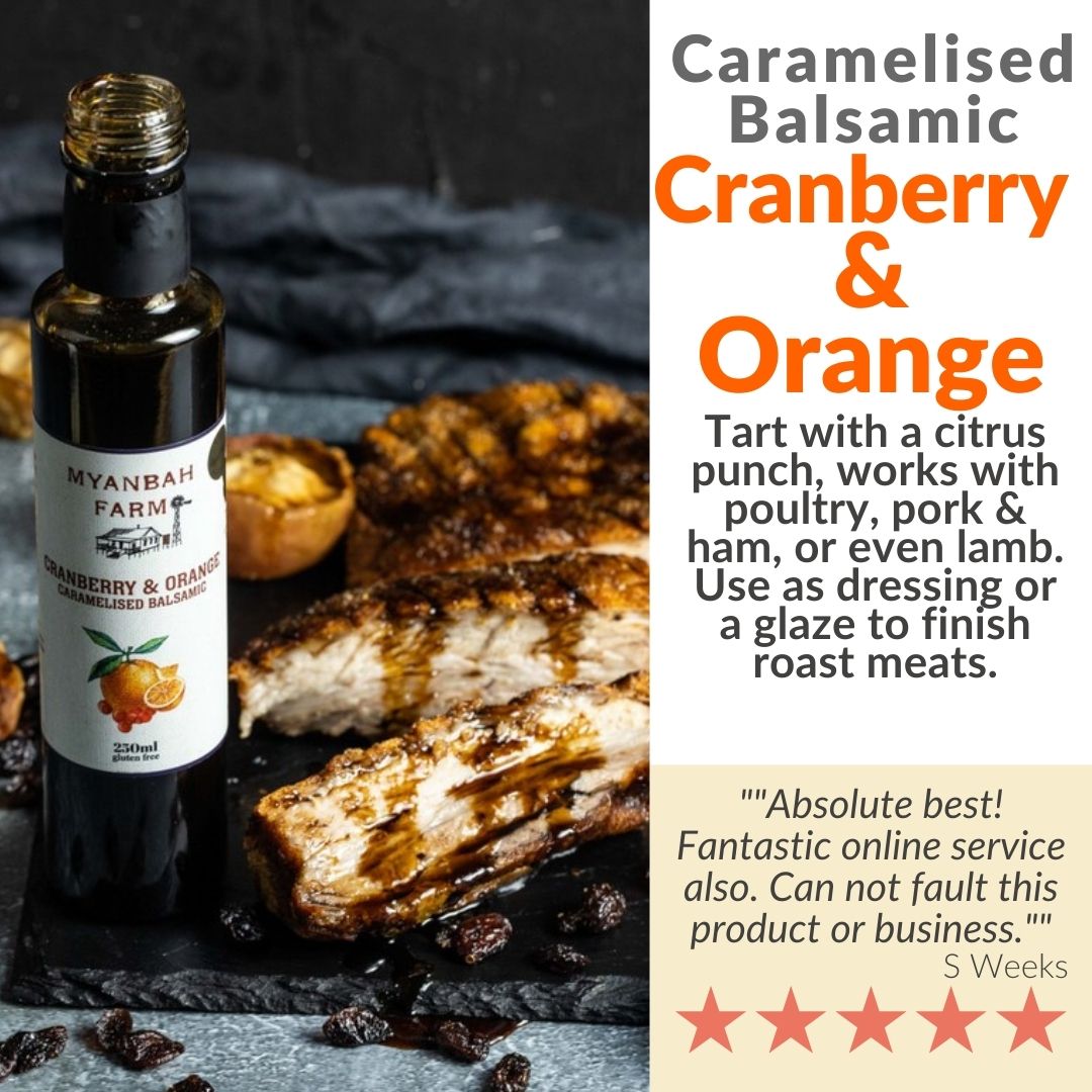 Cranberry & Orange Caramelised Balsamic Myanbah Farm Hero Cranberry & Orange Balsamic