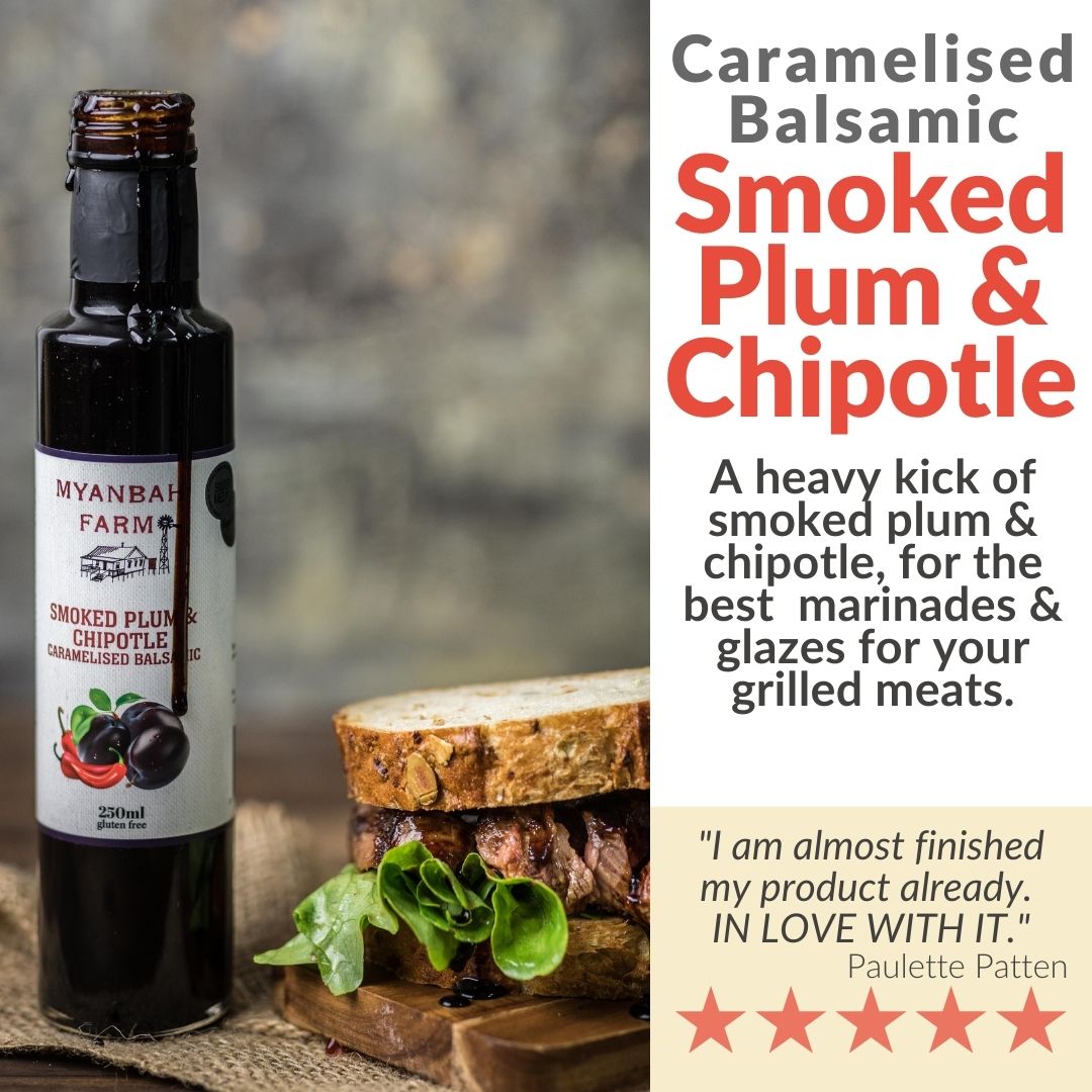 Smoked Plum & Chipotle Caramelised Balsamic Myanbah Farm Hero Smoked Plum & Chipotle Caramelised Balsamic by Myanbah Farm