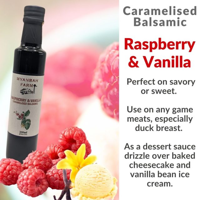 Raspberry & Vanilla Caramelised Balsamic by Myanbah Farm
