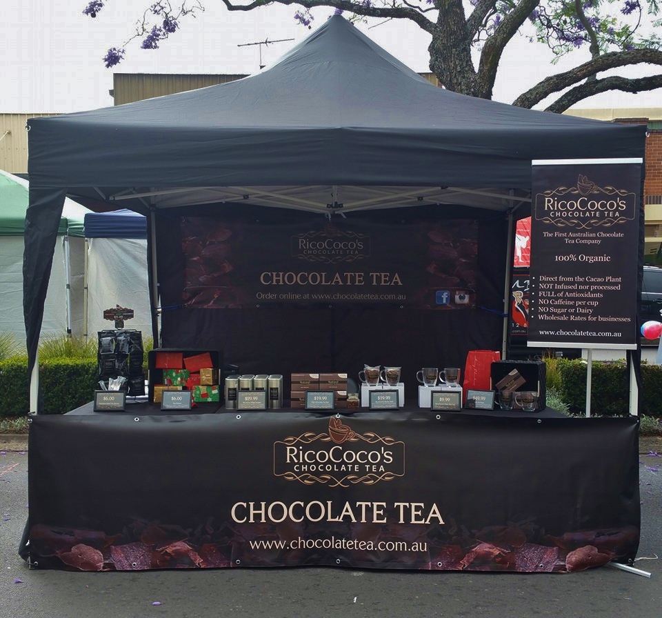 Rico Coco chocolate tea at a market stall