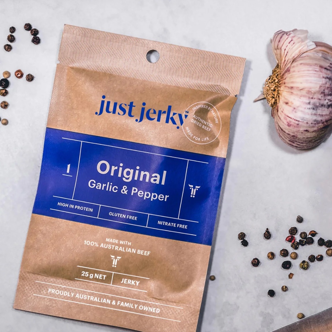 Original Beef Jerky Garlic Pepper – Just Jerky 12 01 2025 02 02 PM Just Jerky Original beef jerky