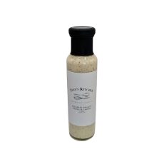 A creamy garlic sauce with subtle hints of hummus and tabbouleh, perfect for dressing grilled and barbecued meats, fresh salads, and more. Use it as a dipping sauce or as a flavourful base for warm potato salad. Versatile, tangy, and delicious!