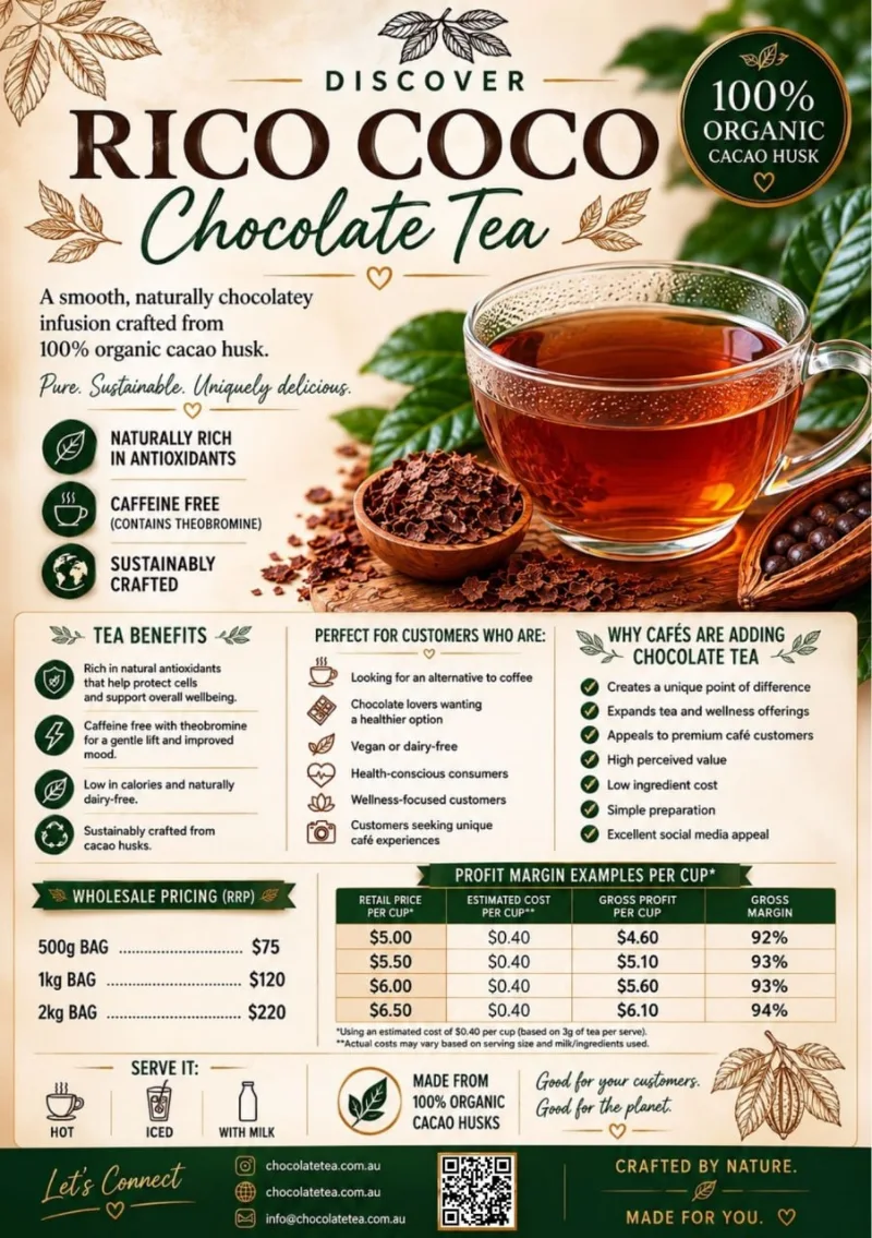Wholesale Cacao Husk Chocolate Tea